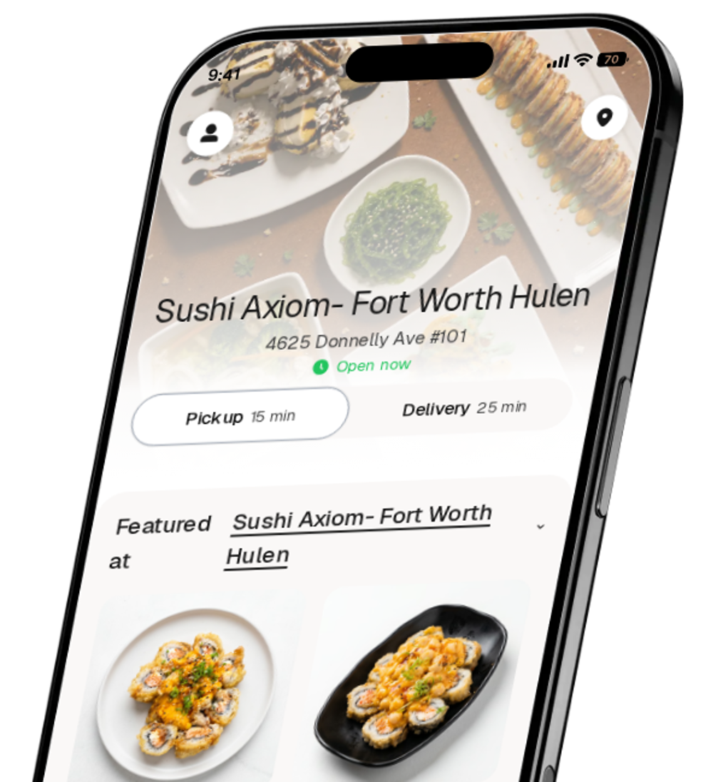 Sushi Axiom- Fort Worth Hulen app preview